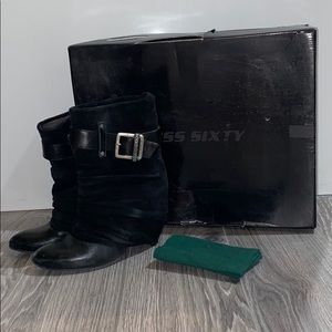 Miss Sixty Suede/Leather ankle booties size 7